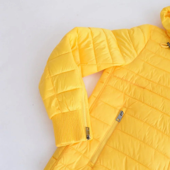 Marc Cain Bright Yellow Lightweight Puffer Outdoor 3M Thinsulate  Jacket Size 3 - Picture 10 of 15